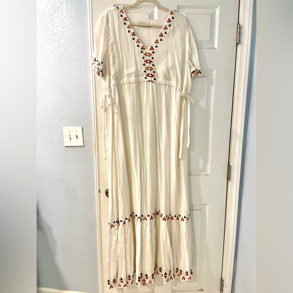 Loft Embroidered Maxi Dress